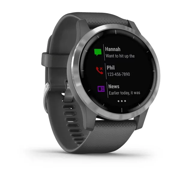 Garmin Vivoactive 4 Shadow Grey/ with Silver hardware