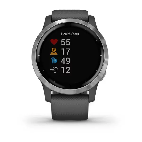 Garmin Vivoactive 4 Shadow Grey/ with Silver hardware