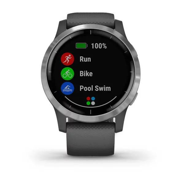 Garmin Vivoactive 4 Shadow Grey/ with Silver hardware