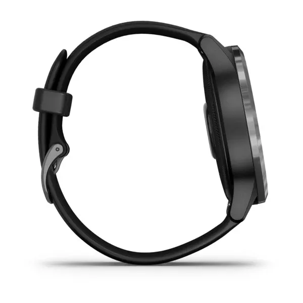 Garmin Vivoactive 4 Slate Silicone Band With Stainless Steel Bezel