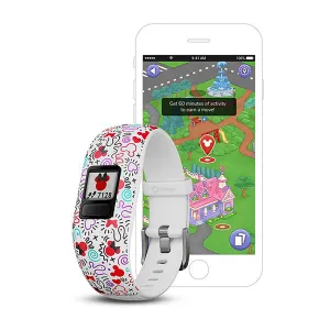Garmin Vivofit Jr. 2 Silicone Minnie Mouse Strap Full Color Display Dial Watch - 010-01909-10
