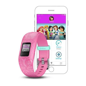 Garmin Vivofit Jr. 2 Silicone Princess Character Icons Strap Full Color Display Dial Watch - 010-01909-14