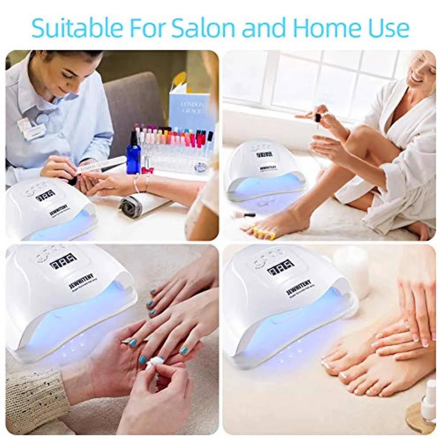 Gel UV LED Nail Lamp, Nail Dryer 80W Gel Nail Polish UV Nail Light manciure/Pedicure Sun Light Curing Lamp with 4 Timers Professional Nail Art Tools
