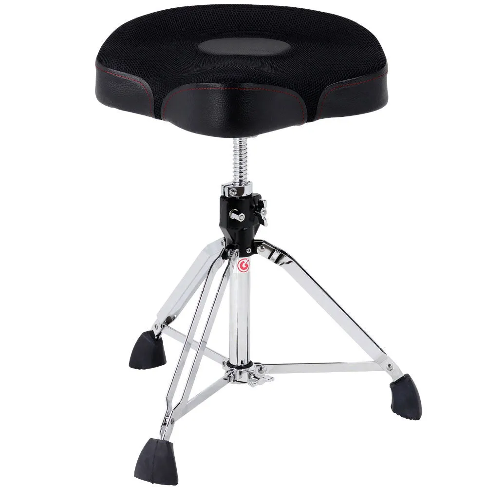 Gibraltar 9600 Series Drum Throne with Oversized Airtech Mesh Moto-Style Seat with Thigh Cutouts