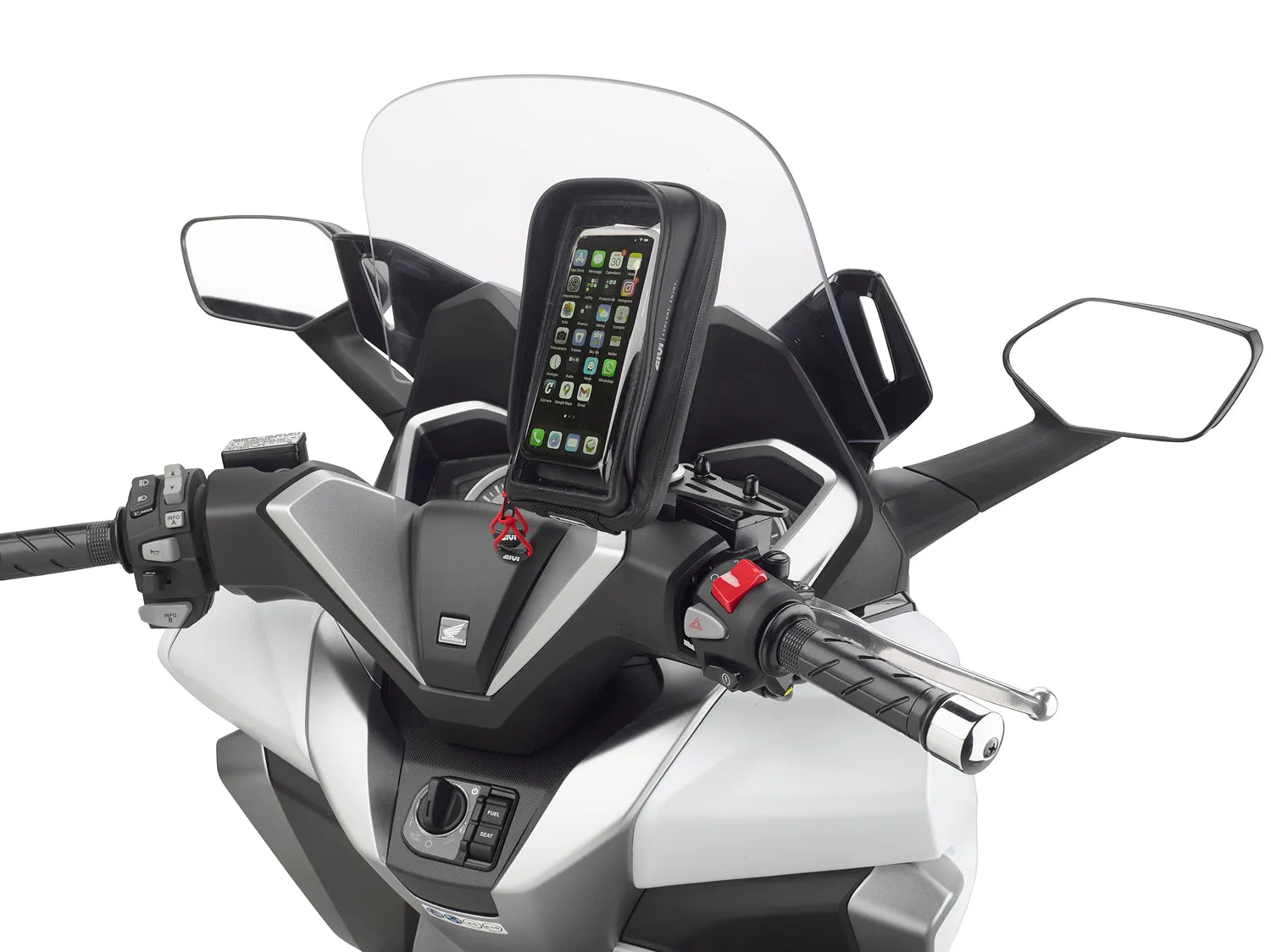 Givi S904B Master Cylinder Reservoir Cap Mount for GPS/Smart Phone Holders