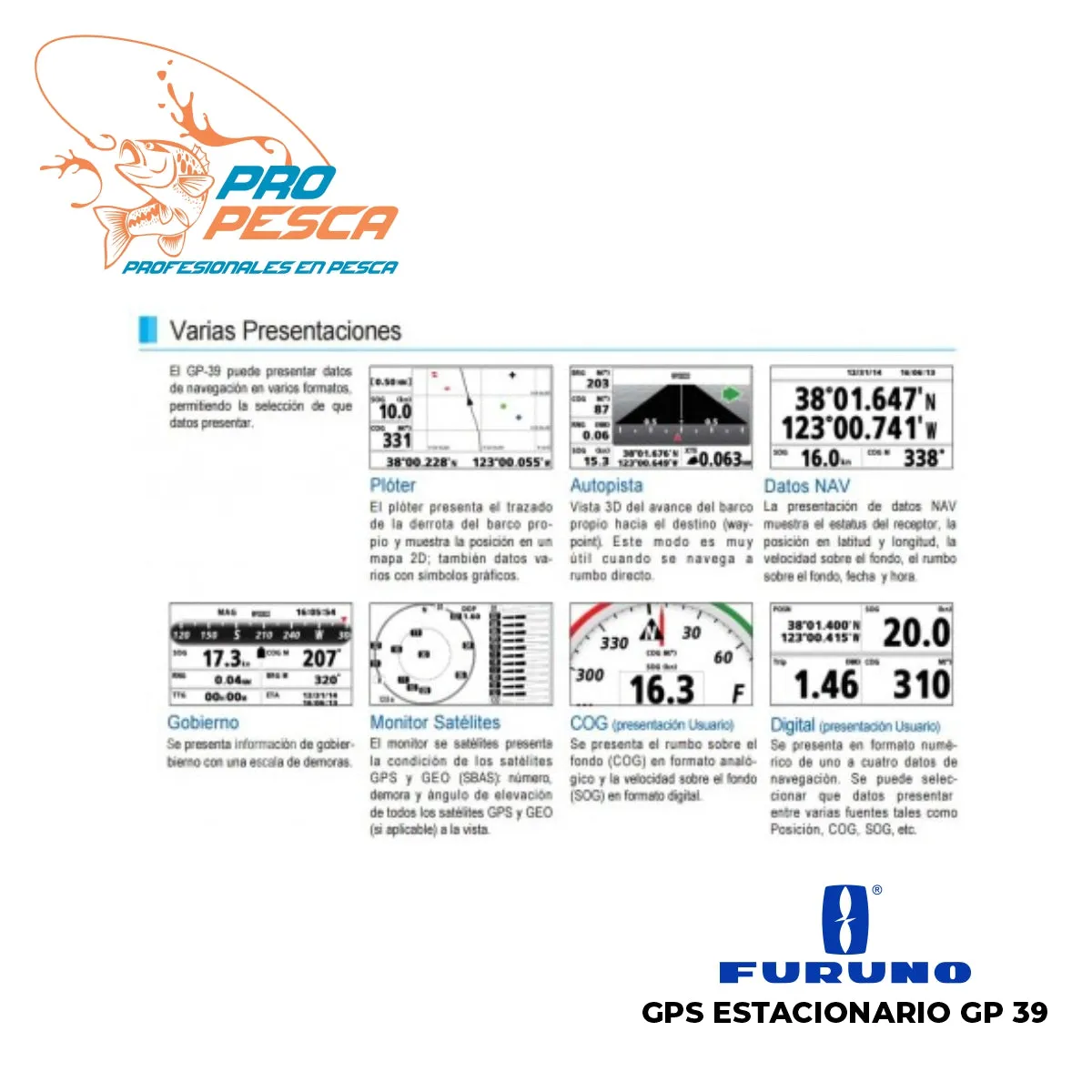 GPS FURUNO ESTACIONARIO GP 39