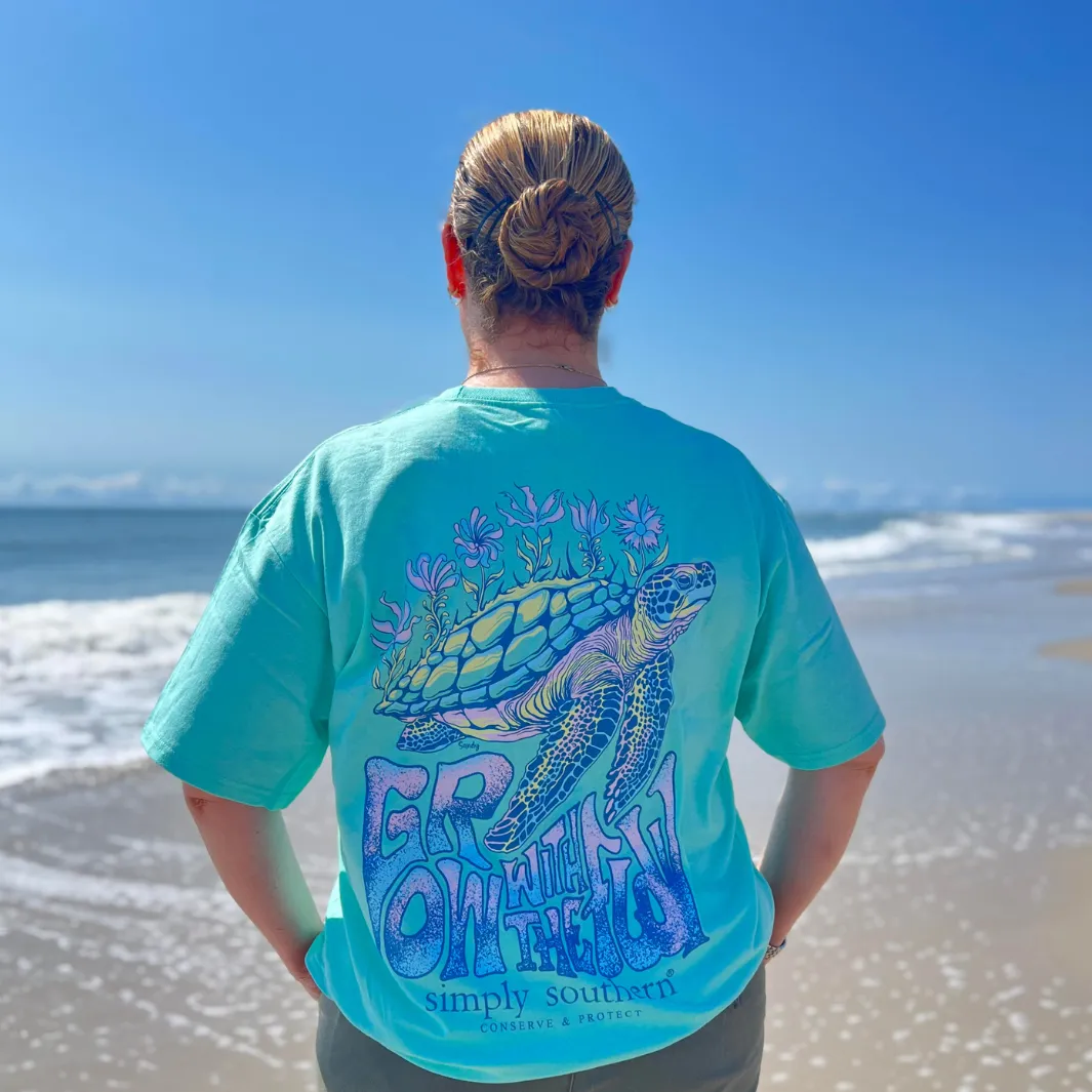 Grow With The Flow Sea Turtle Tracking T-Shirt by Simply Southern