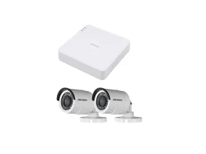 Hikvision Sistema Turbo Hd 720 P, Incluye Dvr 4 Ch Y 2 Cámaras Bala