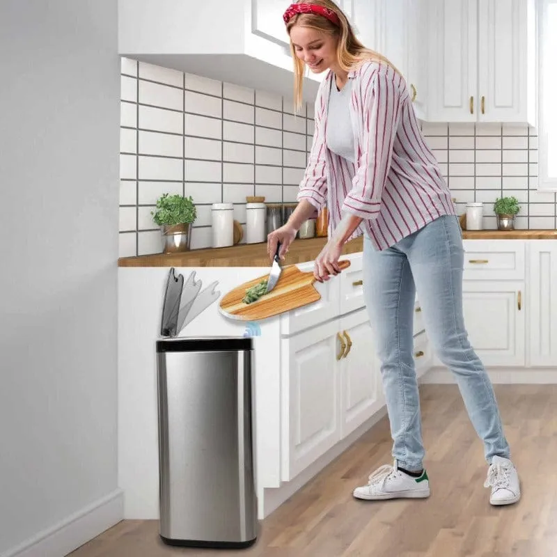 Homemax 50 litre Sensor Smart Dust Bin Silver HSB002