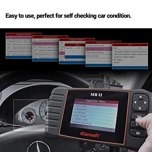 iCarsoft MBII for Mercedes Benz/Sprinter/Smart Professional Diagnostic Tool Scanner, New Version