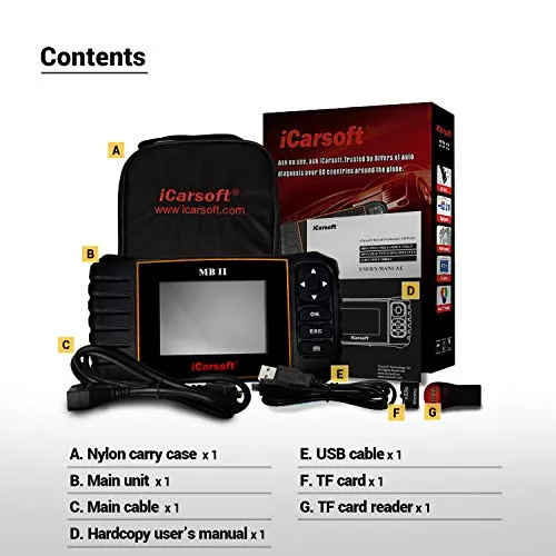 iCarsoft MBII for Mercedes Benz/Sprinter/Smart Professional Diagnostic Tool Scanner, New Version