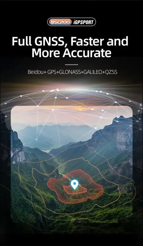 Igpsport bsc200 gps cycling computer - wireless speedometer with route navigation and stopwatch
