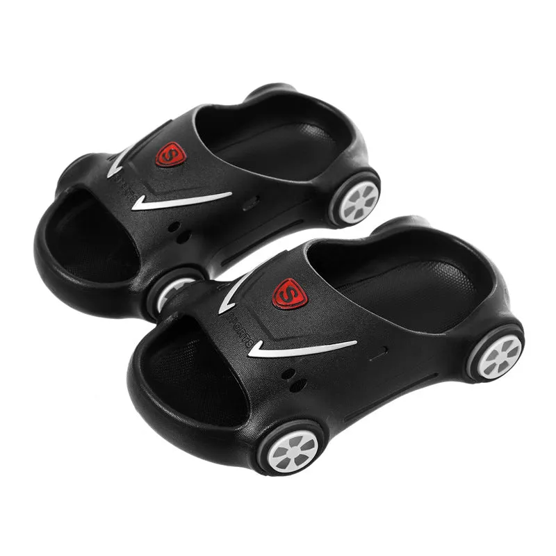 Kids Glowing Catoon Car Slippers AntiSlip Boys Girls Summer Beach Shoes
