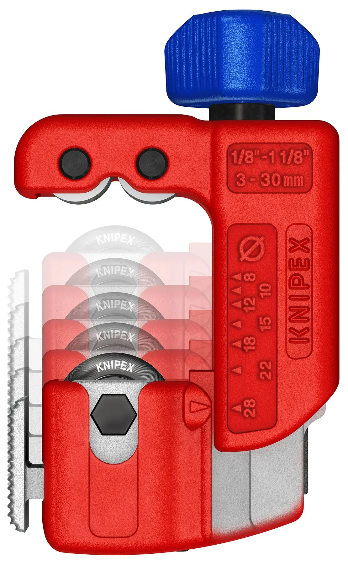 KNIPEX Tubix S Pipe Cutter 3-30mm Capacity QuickLock Mechanism 90 31 01