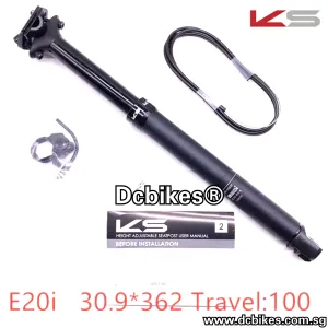 KS | Kind Shock 30.9mm/31.6mm Internal Routing 100mm Dropper Seat Post   E20 Bar Remote Lever