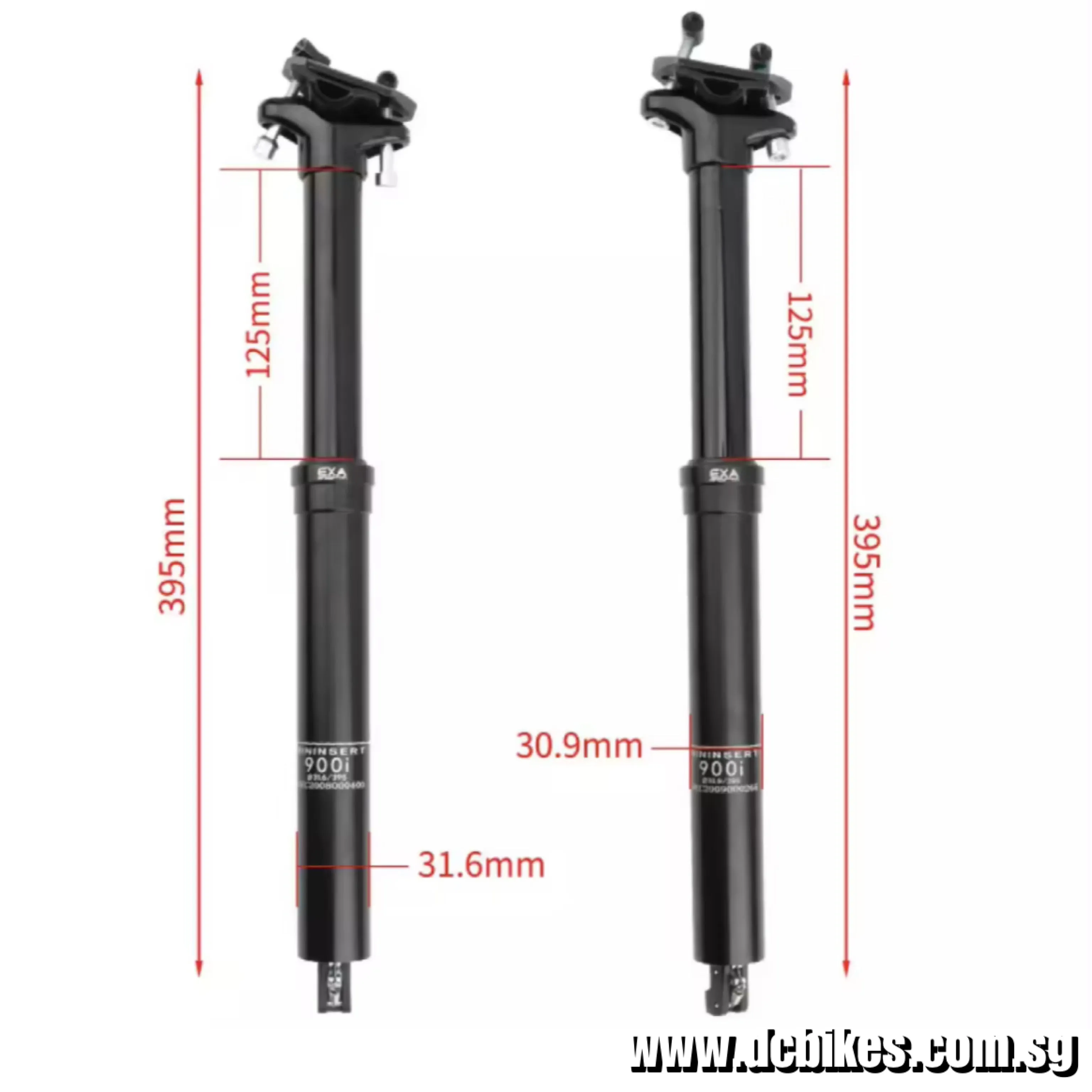 KS | Kind Shock Exa Form 30.9mm | 31.6mm Internal Routing 100mm | 125mm | 150mm | 170mm Dropper Seat Post   Bar Remote Lever