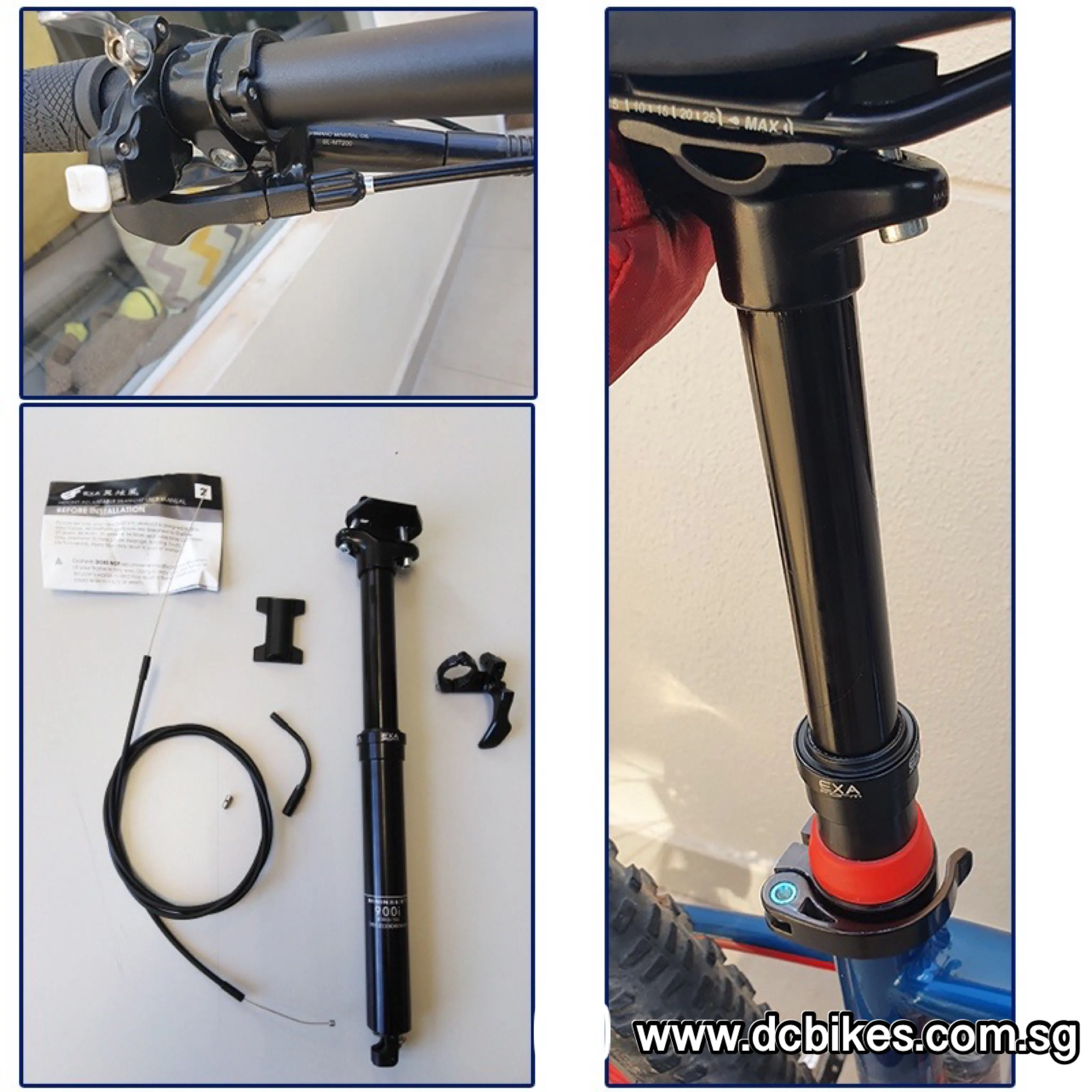 KS | Kind Shock Exa Form 30.9mm | 31.6mm Internal Routing 100mm | 125mm | 150mm | 170mm Dropper Seat Post   Bar Remote Lever