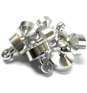 L11174 1/10 Scale Shock Absober Damper Top Cap Seal Holder x 10 Silver 24mm