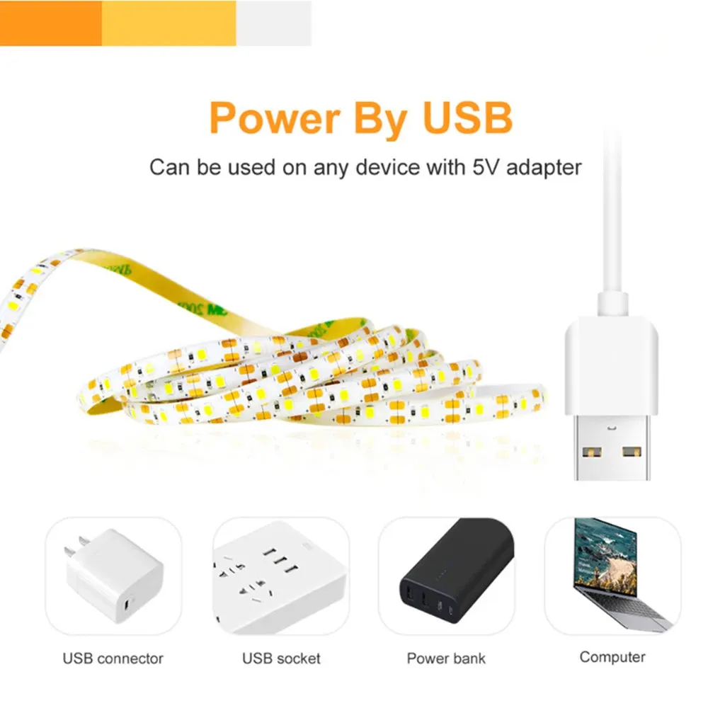 LED Motion Sensor USB Light Strip & Hand Scan Switch