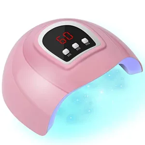LED Nail Lamp, Professional Nail Dryer 54W, Portable Nail Dryer with Timer/Sensor/LCD Display Suitable for Fingernails and Toenails, Home and Salon