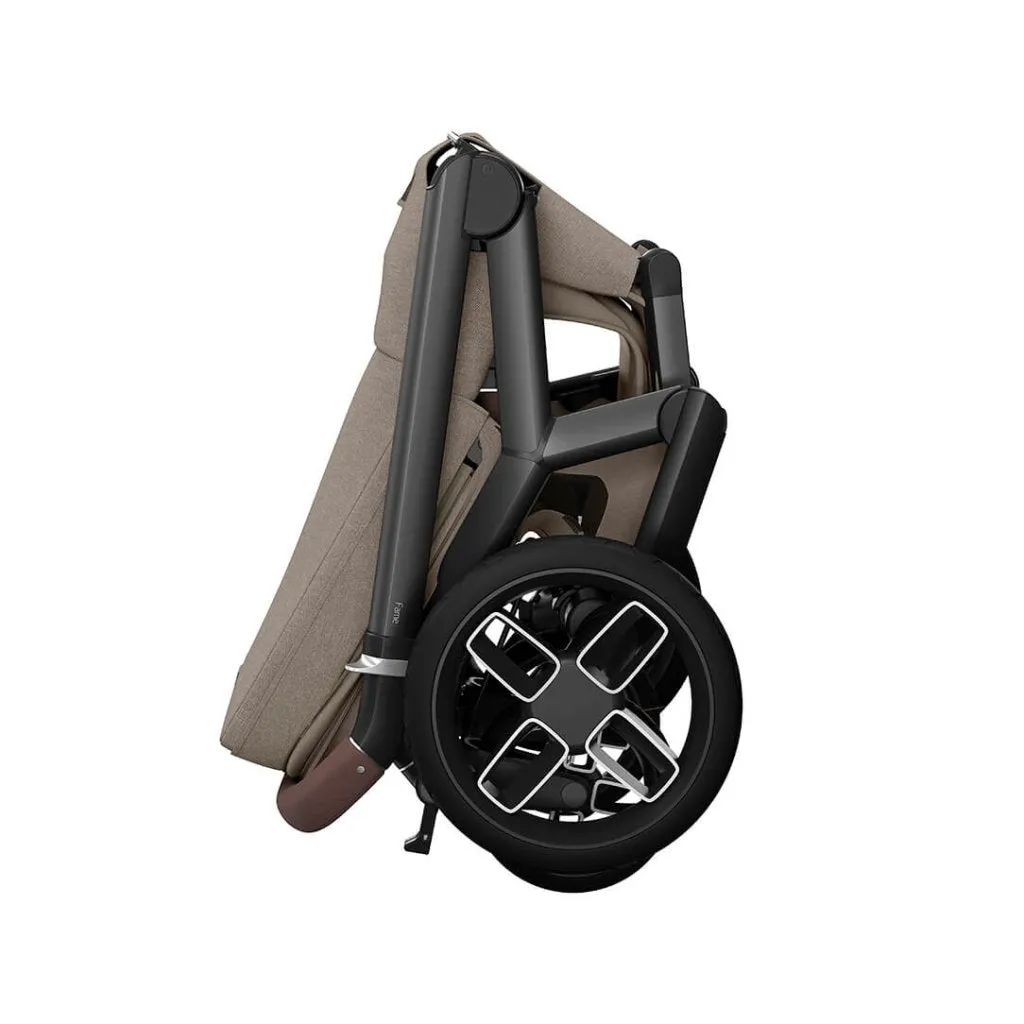 MAXI COSI FAME 9 Piece Travel System with Pebble 360 Pro2 Car Seat and FamilyFix 360 Pro ISOFIX Car Seat Base - Twillic Truffle (Black Wheels)