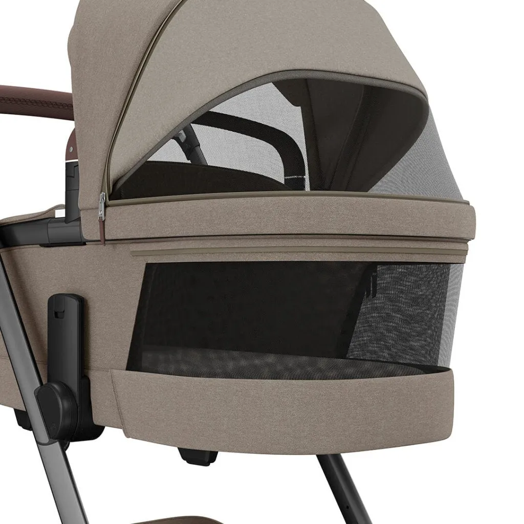MAXI COSI FAME 9 Piece Travel System with Pebble 360 Pro2 Car Seat and FamilyFix 360 Pro ISOFIX Car Seat Base - Twillic Truffle (Black Wheels)