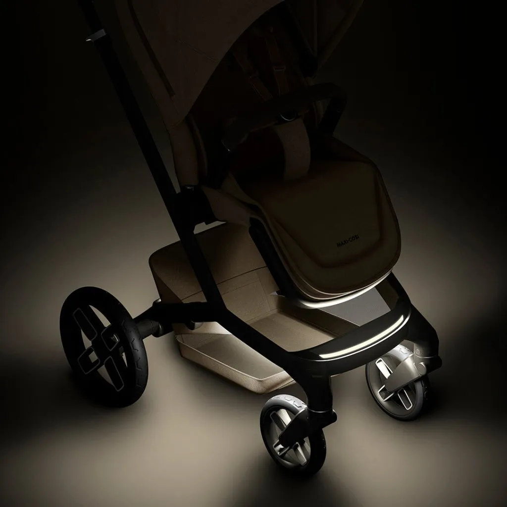 MAXI COSI FAME 9 Piece Travel System with Pebble 360 Pro2 Car Seat and FamilyFix 360 Pro ISOFIX Car Seat Base - Twillic Truffle (Black Wheels)