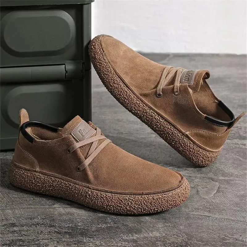 Men Suede Genuine Leather Casual Shoes