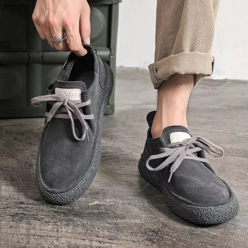 Men Suede Genuine Leather Casual Shoes