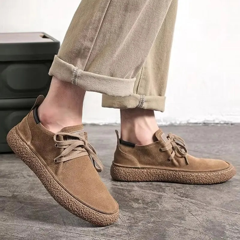 Men Suede Genuine Leather Casual Shoes