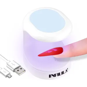 Mini Nail Lamp INFILILA UV Light for Nails Mini 180°Opening Design USB Nail Dryer Portable UV LED Nail Lamp Curing All Gels 16W Quick-Drying UV Nail Lamp for Single Finger