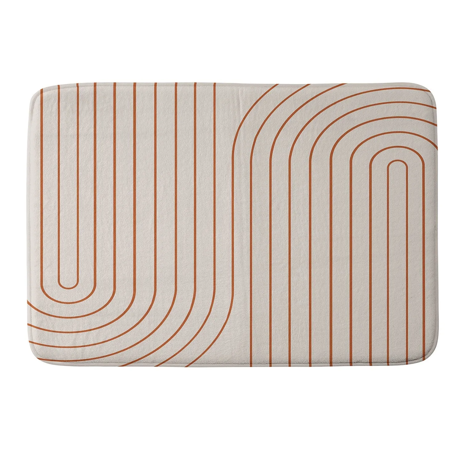 MINIMAL LINE CURVATURE CORAL 2 MEMORY FOAM BATH MAT