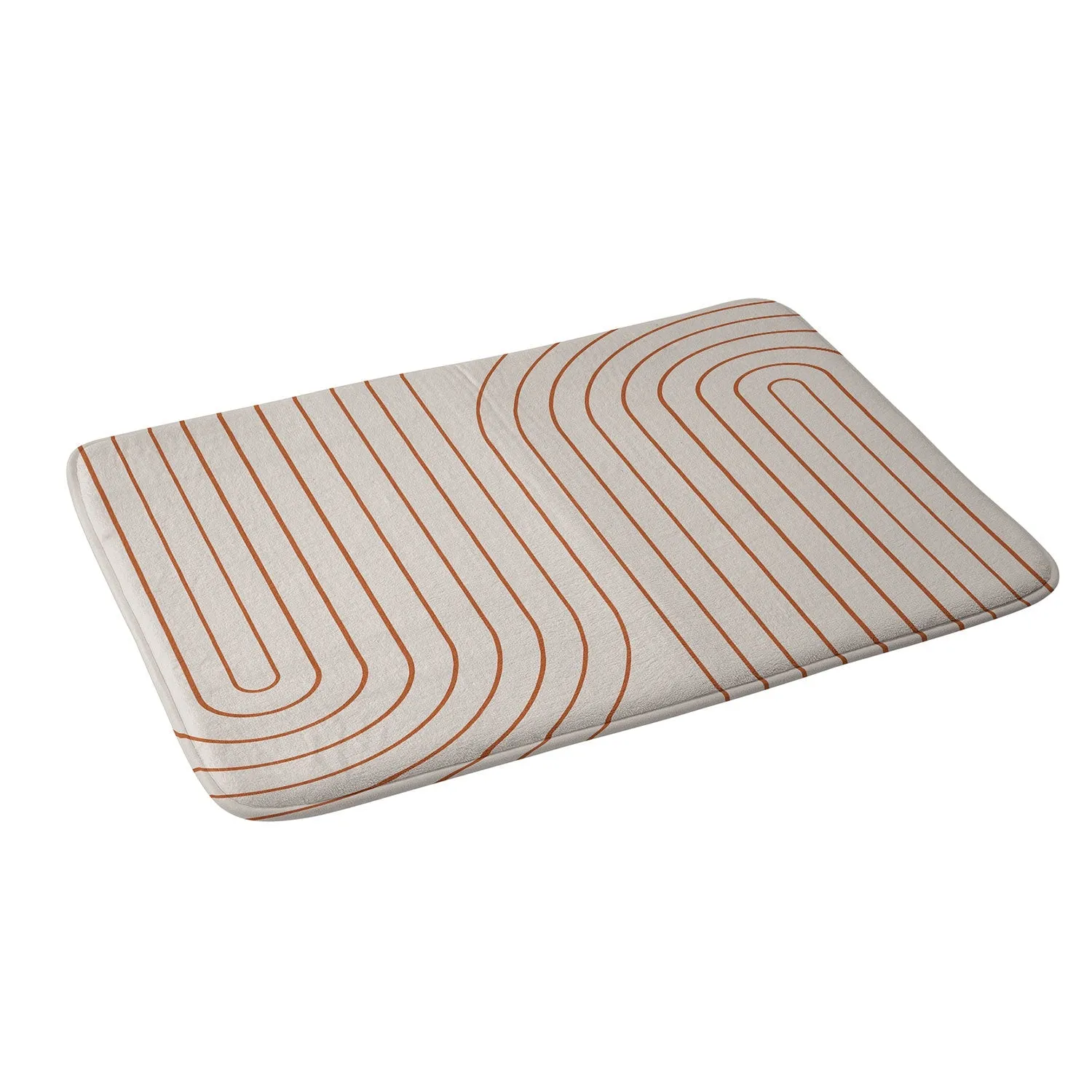MINIMAL LINE CURVATURE CORAL 2 MEMORY FOAM BATH MAT