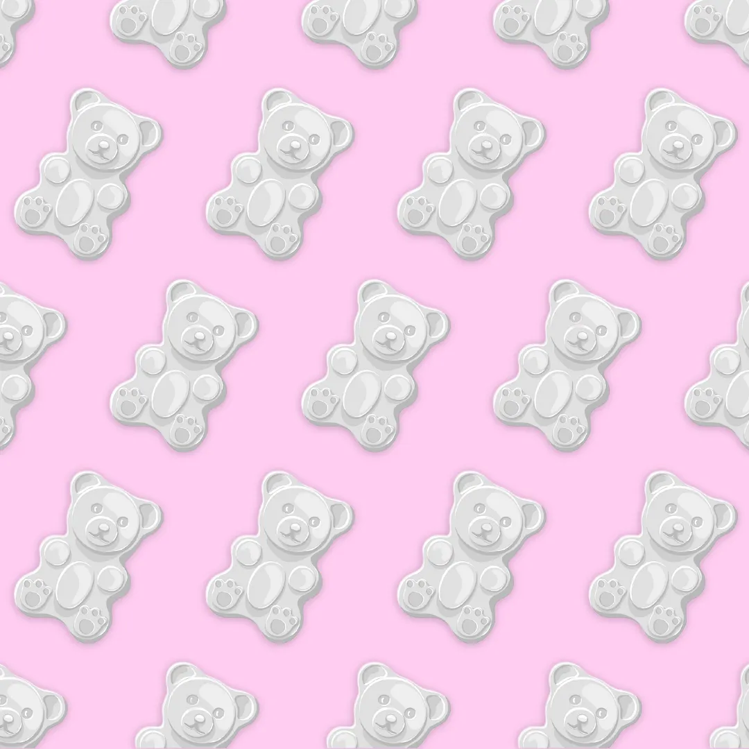 💥Minx GUMMY BEAR Hard Wax - White Shimmer Bears