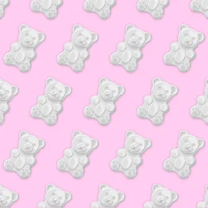 💥Minx GUMMY BEAR Hard Wax - White Shimmer Bears