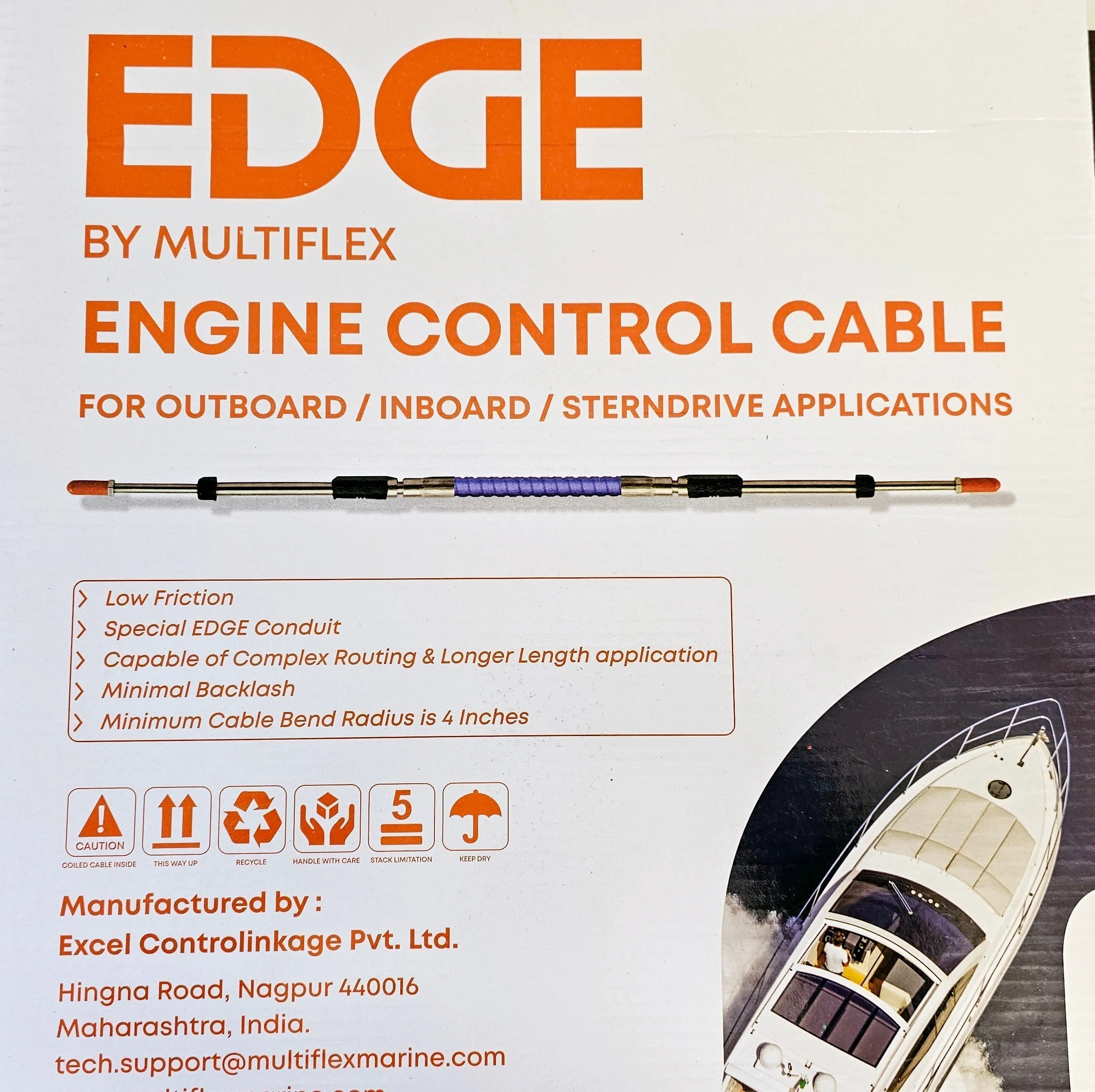 Multiflex Edge 33C 14FT Remote  Control Cable Yamaha Suzuki Tohatsu Honda Outboard Boat engine