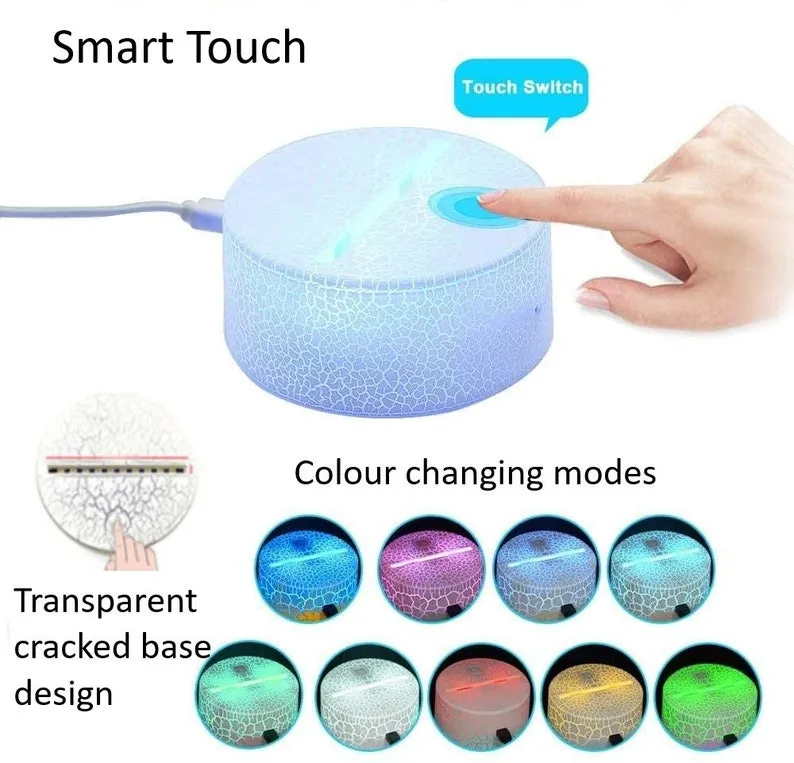 Naruto Uzumaki 3D Anime Touch Sensor 7 Colour mode LED Light / Lamp