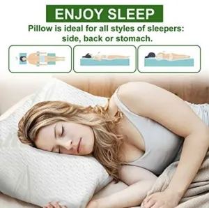 New JJDANFILL Rayon Derived from Bamboo Pillow Standard Size - Machine Washable Bed Pillow for Sleeping for Back, Stomach and Side Sleeper - Firm Shredded Memory Foam Pillow 20 * 26in