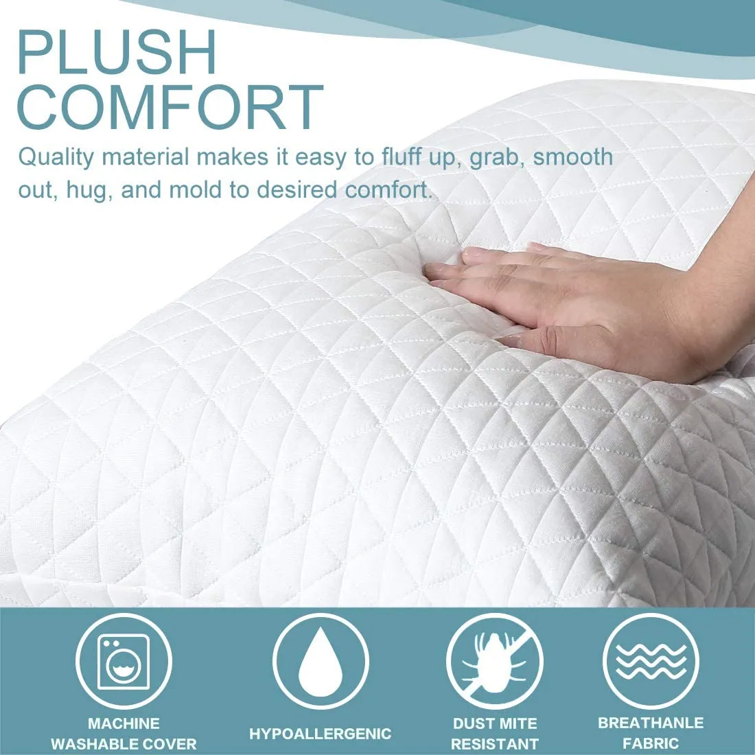 New no box! Comes in plastic packaging! WARM HARBOR Adjustable Pure Cotton Fabric Hotel Quality Shredded Memory Foam Bed Pillow for Side and Back Sleepers   Bamboo Breathable Cooling Cover-King Size(20 x 36 inch)