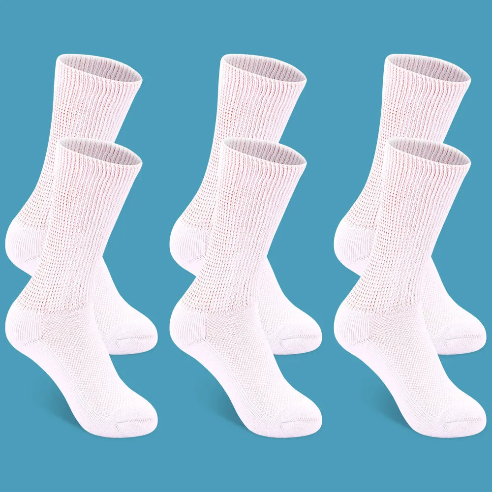 Non-Binding Diabetic Crew Socks (6 Pairs)
