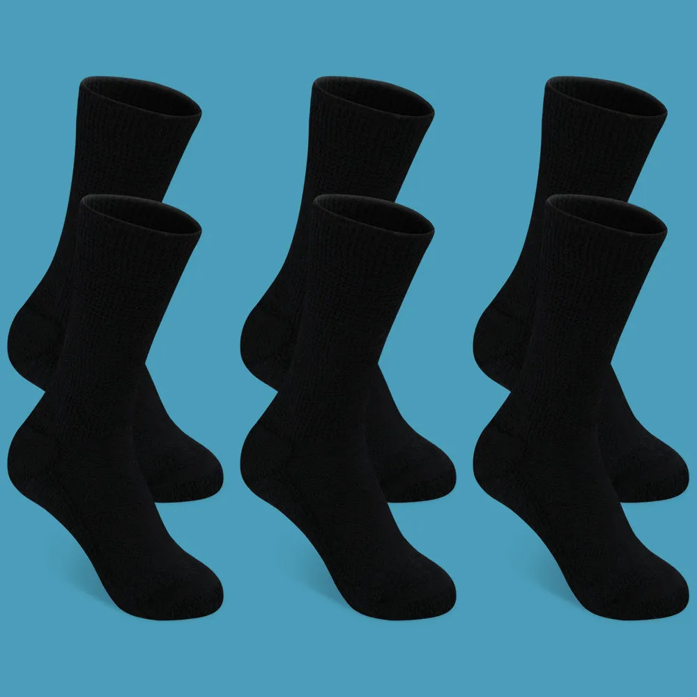 Non-Binding Diabetic Crew Socks (6 Pairs)