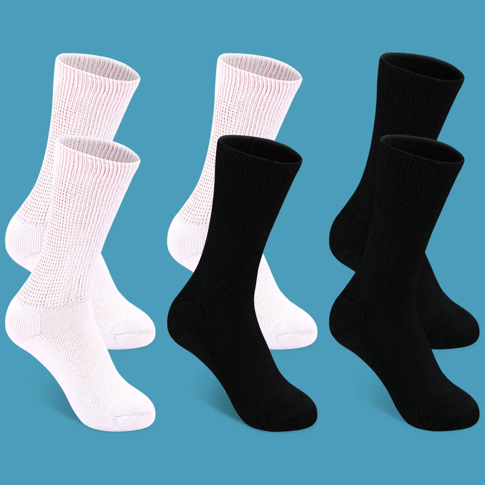 Non-Binding Diabetic Crew Socks (6 Pairs)