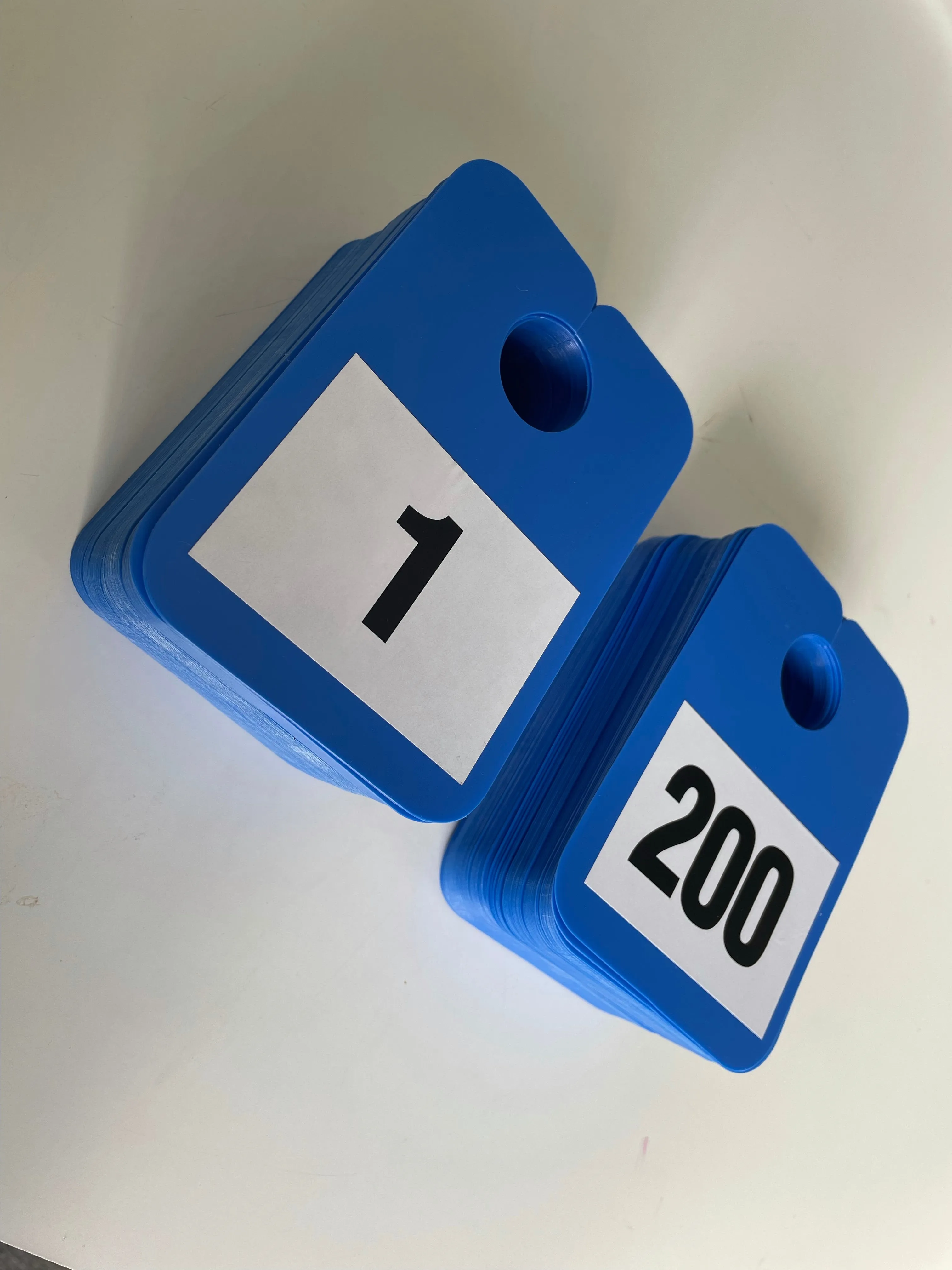 Numbered Mirror Hangers - White | Car Key Tracking System