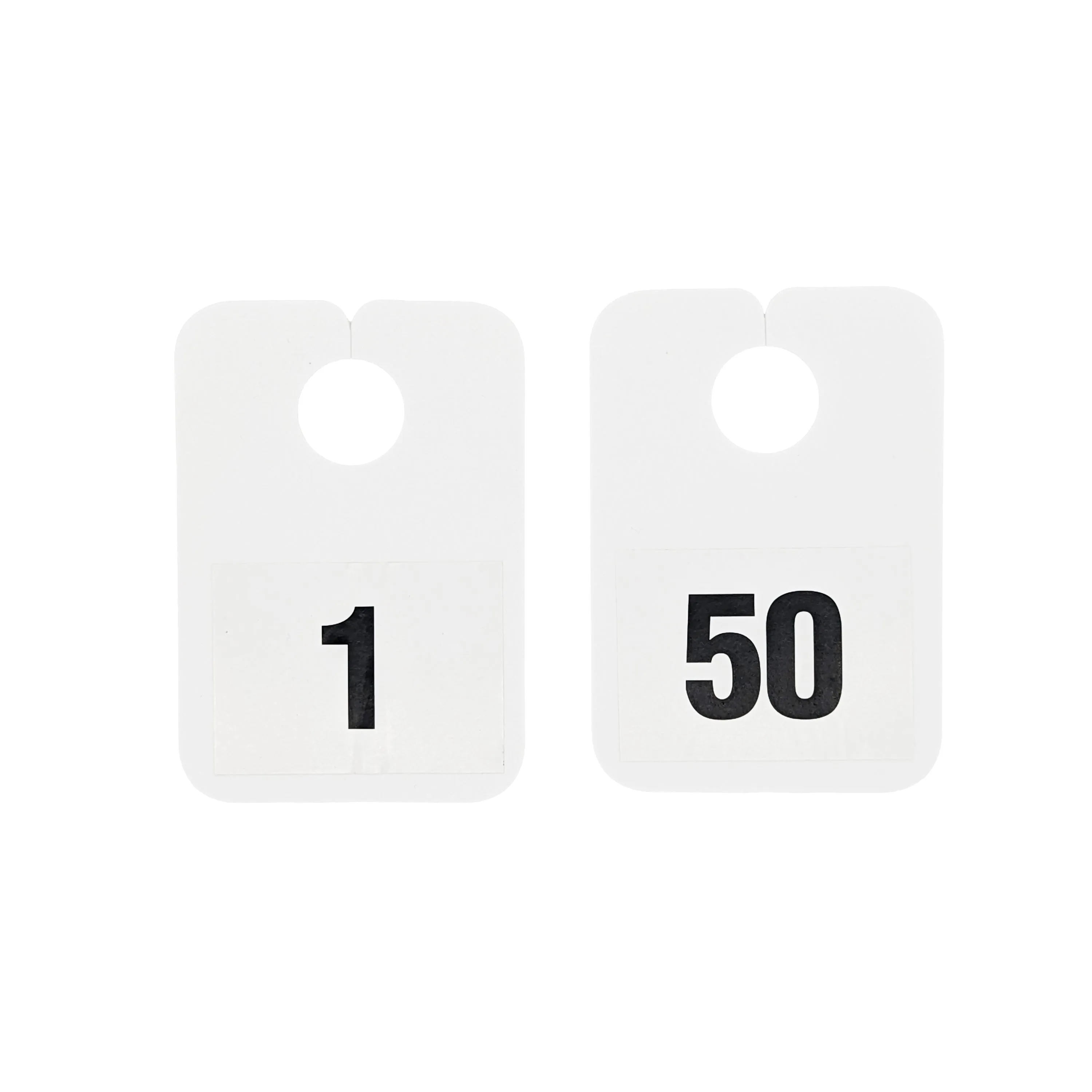 Numbered Mirror Hangers - White | Car Key Tracking System