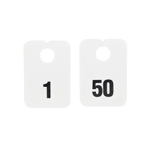 Numbered Mirror Hangers - White | Car Key Tracking System