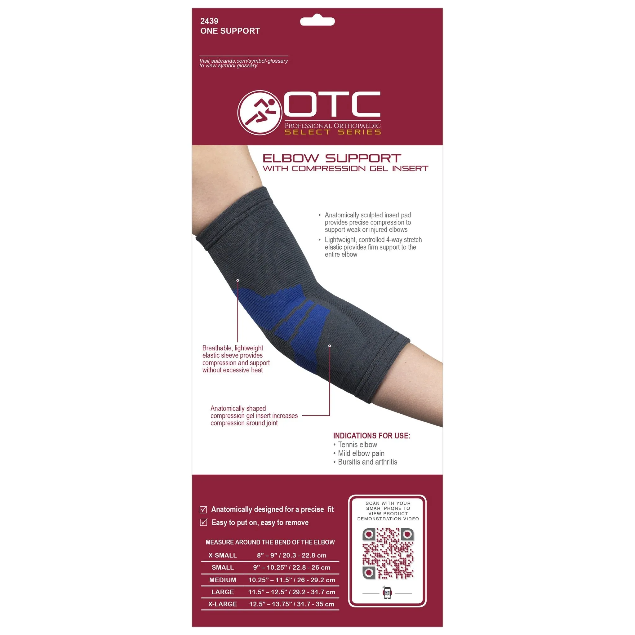 OTC ELBOW SUPP W/ GEL INSERT - 2439
