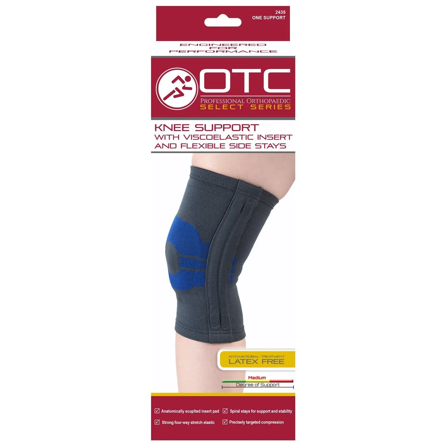 OTC KNEE SUPP W/ GEL INSERT, STAYS -2435