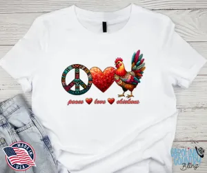 Peace Love Chickens – Multi
