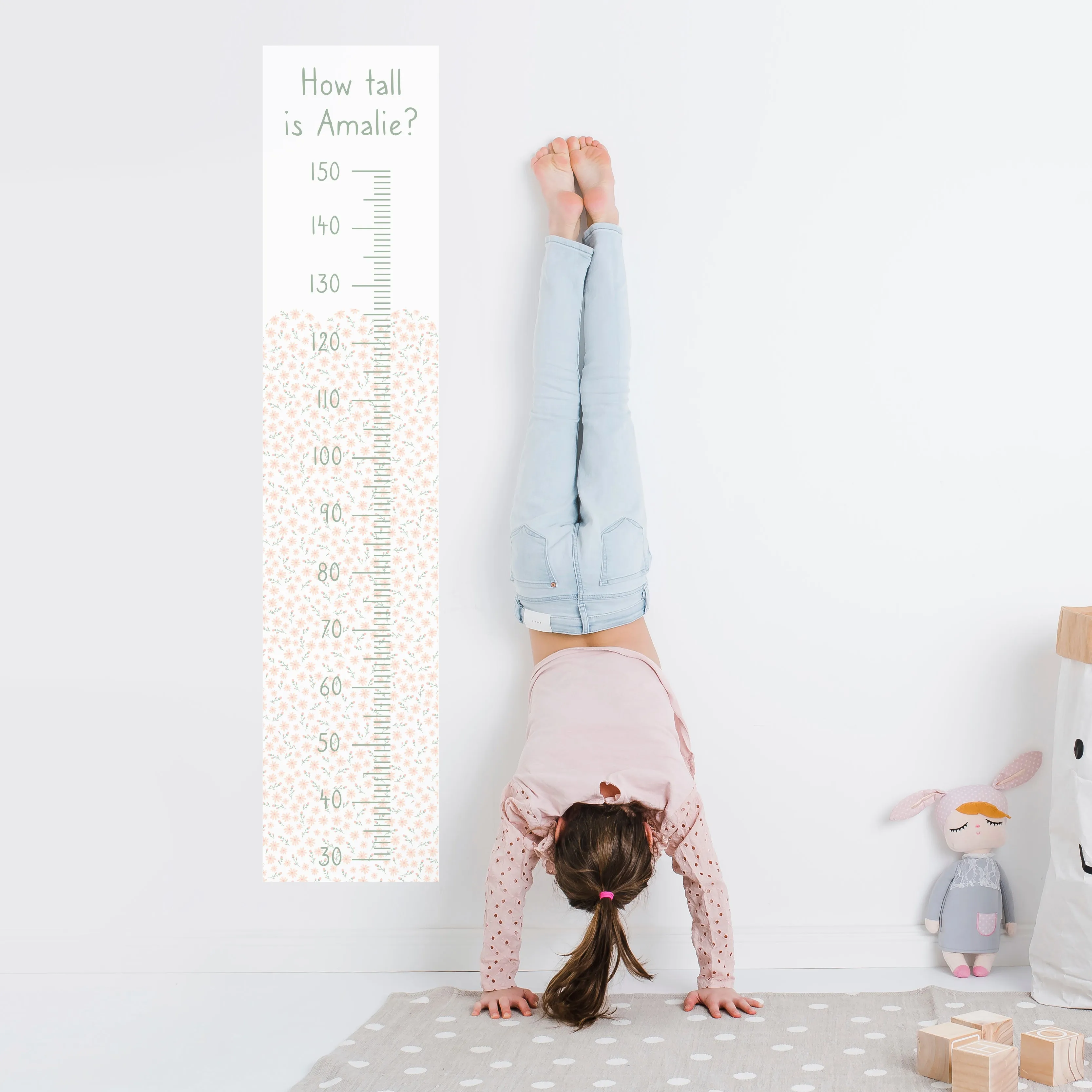 Personalised Floral Height Chart
