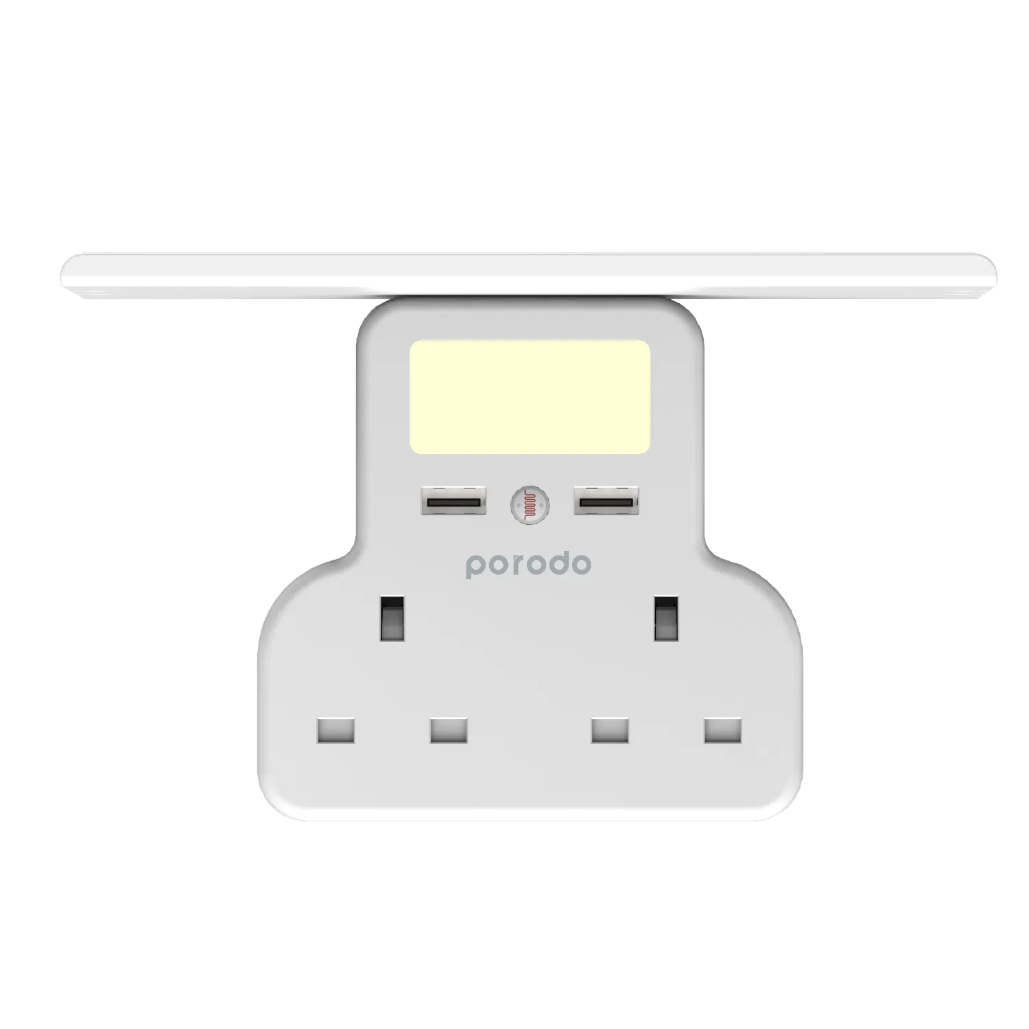 Porodo - Multi-Function Socket & Night Light Intelligent Light Sensor - Tablet & Phone Tray